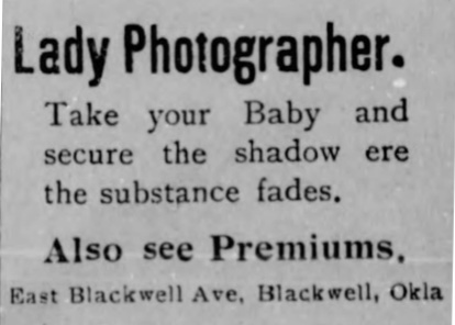 Lady Photographer ad, no name