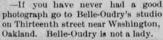 Belle-Oudry is not a lady